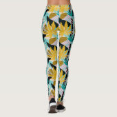 Leggings Motif Feuille de la forêt tropicale tropicale (Dos)