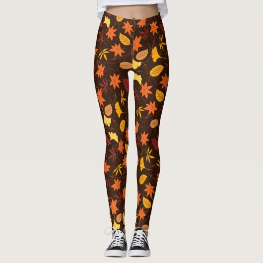 Leggings Motif Feuille de l'érable-45947 (Devant)