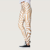 Leggings Motif feuille de palmier d'or (Gauche)