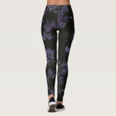 Leggings Motif feuille d'érable violet (Dos)