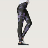 Leggings Motif feuille d'érable violet (Droite)