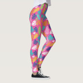 Leggings Motif Feuille d'été de couleur vive (Droite)