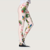 Leggings Motif Feuille d'oiseaux et de palmiers (Droite)