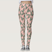 Leggings Motif Feuille du jardin tropical (Devant)