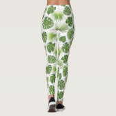 Leggings Motif Feuille élégant Green Tropical (Dos)