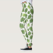 Leggings Motif Feuille élégant Green Tropical (Gauche)