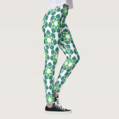 Leggings Motif Feuille, Motif De Feuilles, Feuilles Verts (Droite)