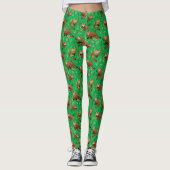 Leggings Motif Feuille Red Panda & Bamboo (Devant)