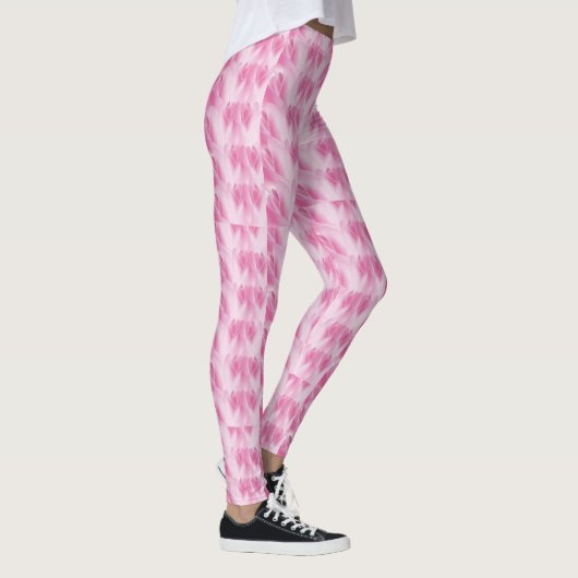 Leggings motif feuille, rose (Droite)