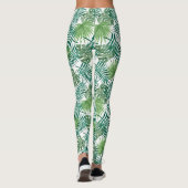 Leggings Motif Feuille Tropical Green Palm (Dos)