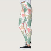 Leggings Motif feuille tropical sans couture (Gauche)
