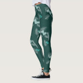 Leggings Motif Feuille tropical vert (Gauche)
