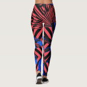 Leggings Motif feuille Tropical Vert clair (Dos)