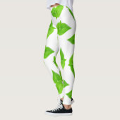 Leggings Motif feuille vert (Gauche)