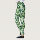 Leggings Motif Feuille vert tropical (Gauche)