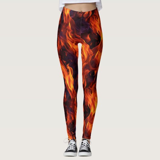 Leggings Motif Flames (Devant)