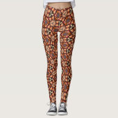 Leggings Motif Fleur Abstrait (Devant)