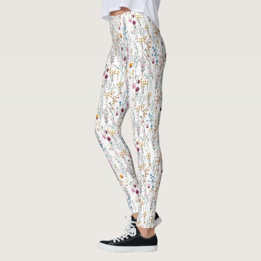 Leggings Motif Fleur sauvage d'été (Gauche)