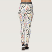 Leggings Motif fleur sauvage mignon (Dos)