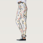 Leggings Motif fleur sauvage mignon<br><div class="desc">Fleurs sauvages mignons dans un motif sans soudure avec arrière - plan blanc.</div>
