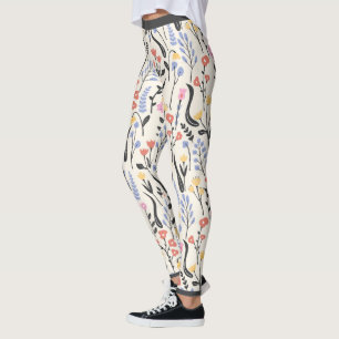 Leggings Motif fleur sauvage mignon