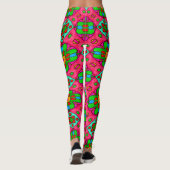 Leggings Motif Fleurs Abstraites uniques (Dos)