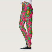 Leggings Motif Fleurs Abstraites uniques (Gauche)