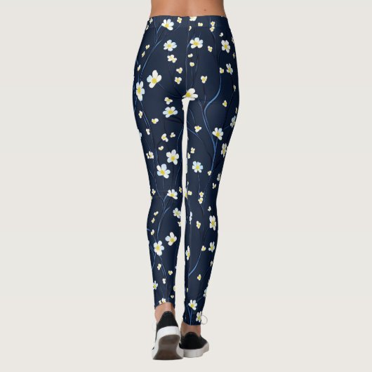 Leggings Motif Fleurs délicates (Dos)