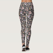 Leggings Motif Fleurs Sauvages Aquarelle Bohème Triste  (Dos)