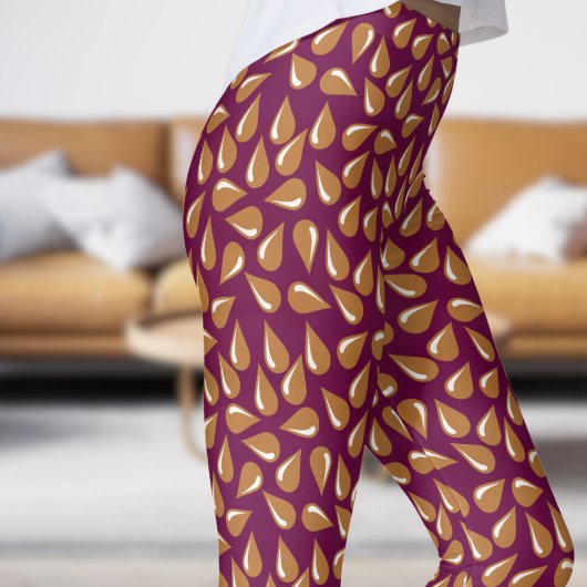 Leggings Motif Flickr moderne violet tyrien