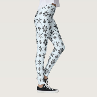 Leggings Motif flocons de neige bleu marine Vacances de Noë