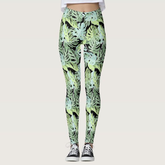 Leggings Motif floral 2 de jungle (Devant)