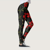 Leggings Motif Floral Abstrait De Grunge De Curl. (Droite)
