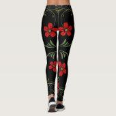Leggings Motif Floral Abstrait De Grunge De Curl. (Dos)