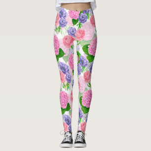 Leggings Motif floral aquarelle