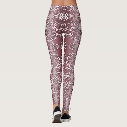 Leggings motif floral baroque (Dos)