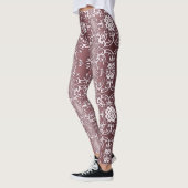 Leggings motif floral baroque (Gauche)