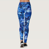Leggings Motif Floral bleu transparent (Dos)