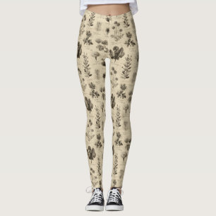 Leggings Motif floral botanique vintage (10)