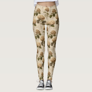 Leggings Motif floral botanique vintage (2)
