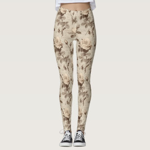Leggings Motif floral botanique vintage (3)