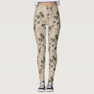 Leggings Motif floral botanique vintage (4)