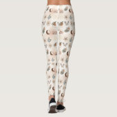 Leggings Motif floral céleste boho (Dos)