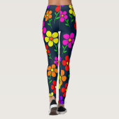 Leggings Motif floral coloré (Dos)