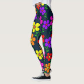 Leggings Motif floral coloré (Gauche)