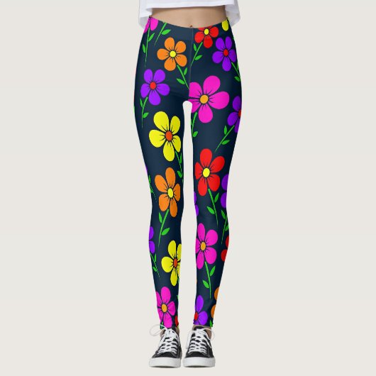 Leggings Motif floral coloré (Devant)