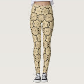 Leggings Motif floral dans les tons Sepia (Devant)