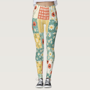 Leggings Motif floral de cuisine campagnarde