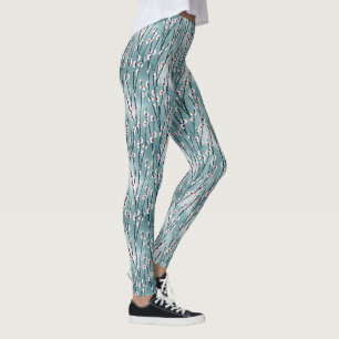 Leggings Motif floral de fleurs de prune de printemps