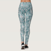 Leggings Motif floral de fleurs de prune de printemps (Dos)
